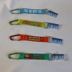 New Set of 4 Lanyard Keychains